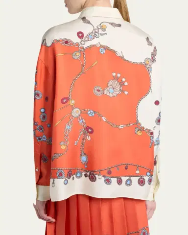 Versace Printed Silk Twill Shirt | Thumbnail 3 Versace Printed Silk Twill Shirt | Thumbnail 3
