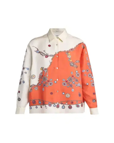 Versace Printed Silk Twill Shirt | Thumbnail 1 Versace Printed Silk Twill Shirt | Thumbnail 1
