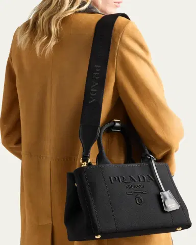 Prada Jardiniere Small Cotton Canvas Top-Handle Bag | Thumbnail 2 Prada Jardiniere Small Cotton Canvas Top-Handle Bag | Thumbnail 2