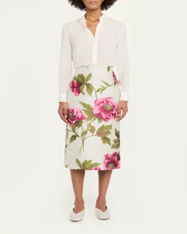 Carolina Herrera Floral Jacquard Midi Pencil Skirt | Thumbnail 2 Carolina Herrera Floral Jacquard Midi Pencil Skirt | Thumbnail 2