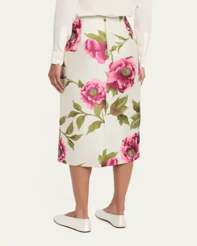 Carolina Herrera Floral Jacquard Midi Pencil Skirt | Thumbnail 3 Carolina Herrera Floral Jacquard Midi Pencil Skirt | Thumbnail 3