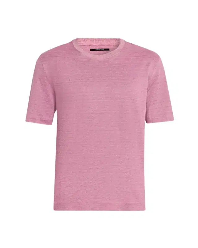 ZEGNA Men's Linen Crewneck T-Shirt