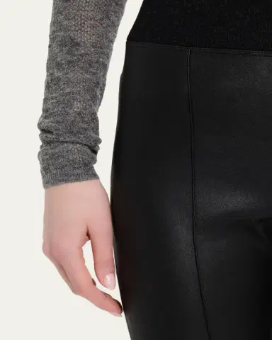 Brunello Cucinelli Leather Ankle Pants | Thumbnail 5