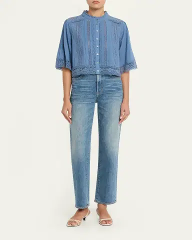 Sea Pippa Embroidered Short-Sleeve Blouse | Thumbnail 2 Sea Pippa Embroidered Short-Sleeve Blouse | Thumbnail 2