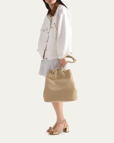 Prada Mariner Large Re-Nylon Bucket Bag | Thumbnail 4
