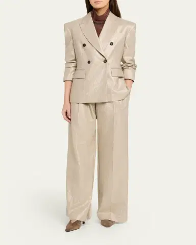 Brunello Cucinelli Loose Pleated Trousers | Thumbnail 2
