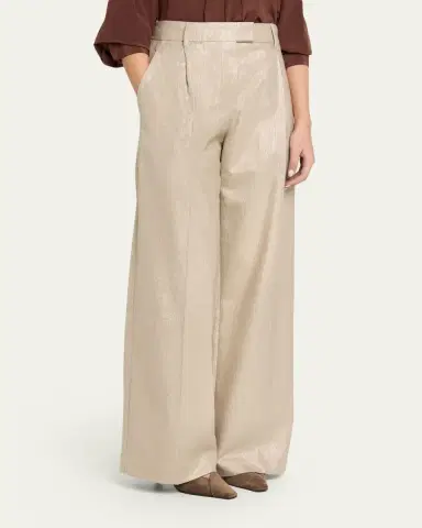 Brunello Cucinelli Loose Pleated Trousers | Thumbnail 4