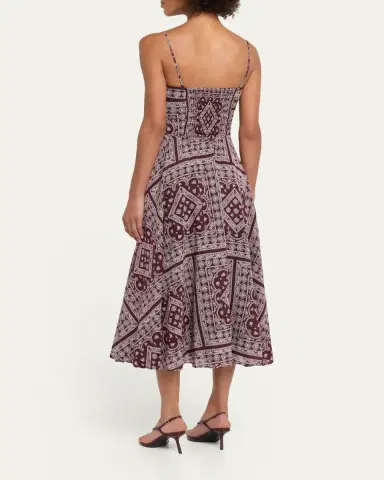 Veronica Beard Kitt Bandana-Print Midi Dress | Thumbnail 3