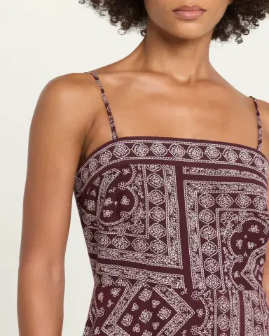 Veronica Beard Kitt Bandana-Print Midi Dress | Thumbnail 5