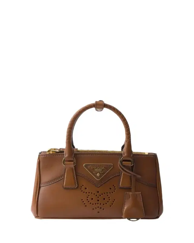 Prada Galleria Mini Western Leather Top-Handle Bag