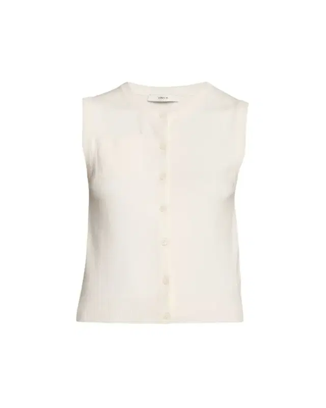 Vince Sleeveless Patch Pocket Cardigan