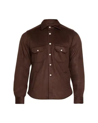 Kiton Men's Cashmere and Wool Flap-Pocket Overshirt | Thumbnail 1 Kiton Men's Cashmere and Wool Flap-Pocket Overshirt | Thumbnail 1