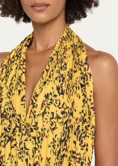 Proenza Schouler Paulina Pleated Halter Handkerchief Maxi Dress | Thumbnail 5