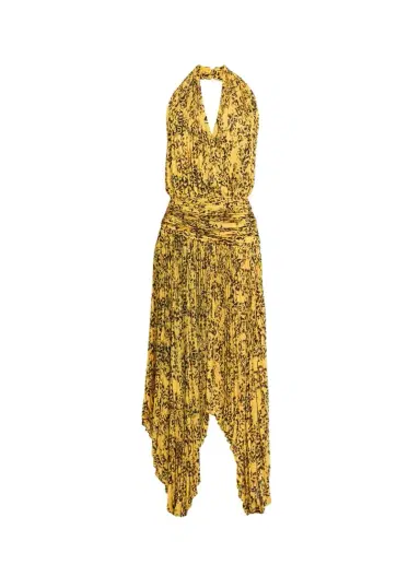 Proenza Schouler Paulina Pleated Halter Handkerchief Maxi Dress | Thumbnail 1