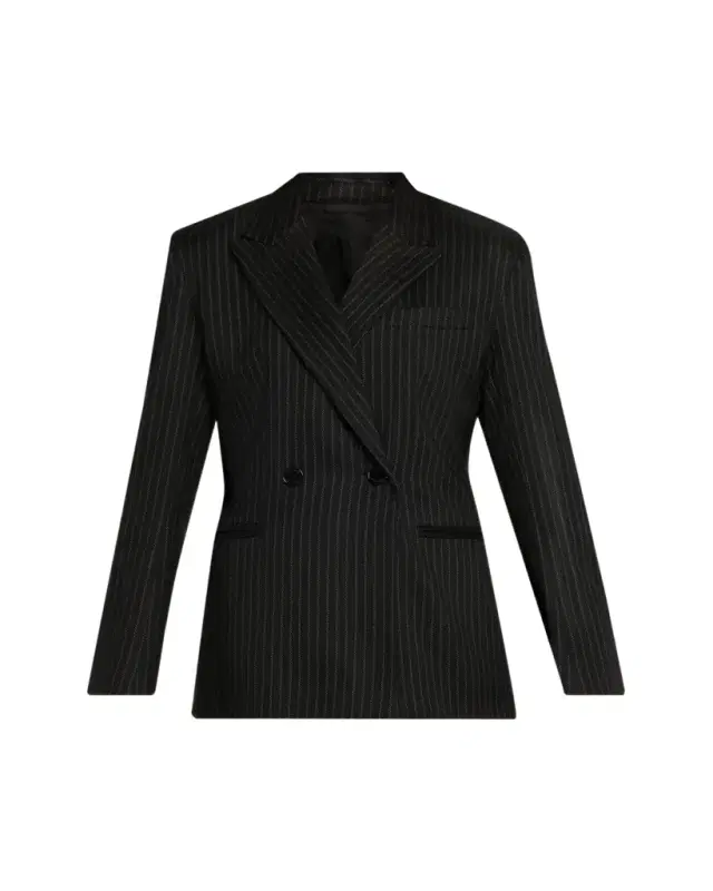 Isabel Marant Ranya Pinstripe Double-Breasted Jacket