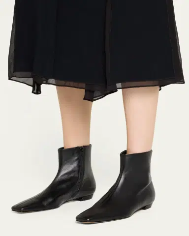 Proenza Schouler Trap Flat Leather Ankle Boots | Thumbnail 2 Proenza Schouler Trap Flat Leather Ankle Boots | Thumbnail 2