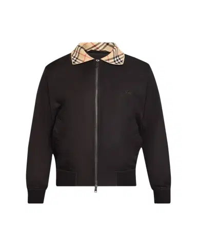 Burberry Men's Glenfields Nylon Check-Collar Blouson | Thumbnail 1