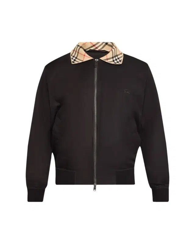 Burberry Men's Glenfields Nylon Check-Collar Blouson