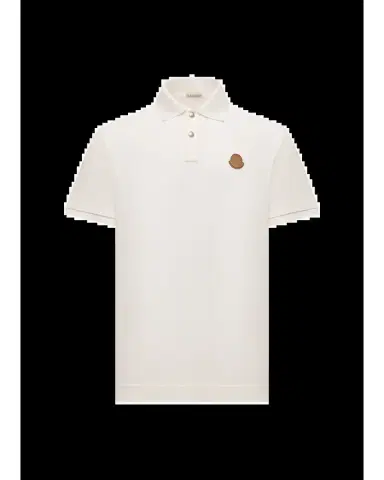 Moncler Men's Leather Logo Patch Cotton Pique Polo Shirt | Thumbnail 2 Moncler Men's Leather Logo Patch Cotton Pique Polo Shirt | Thumbnail 2