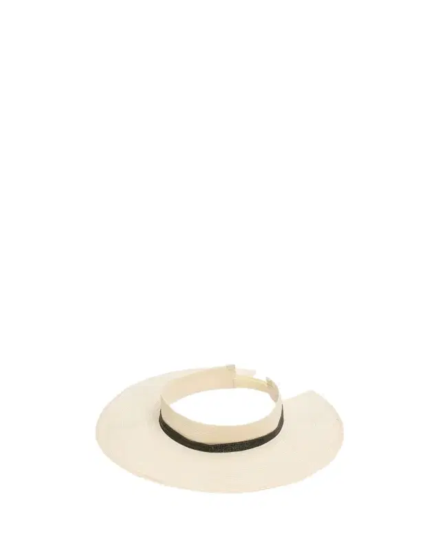 Brunello Cucinelli Hemp Visor with Monili Band