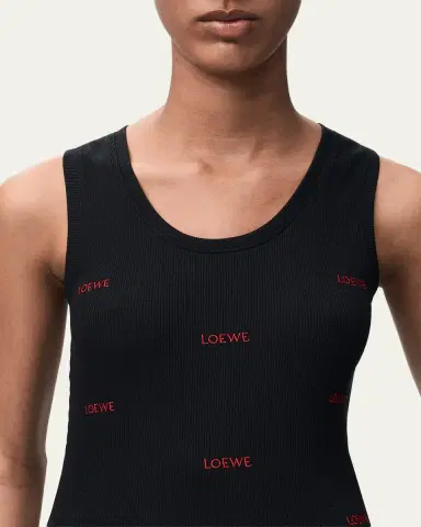 Loewe All-Over Logo Embroidered Rib Tank Top | Thumbnail 5 Loewe All-Over Logo Embroidered Rib Tank Top | Thumbnail 5