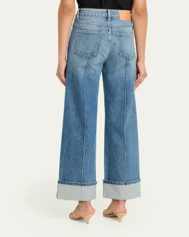Ulla Johnson Genevieve Cuffed Wide-Leg Jeans | Thumbnail 3
