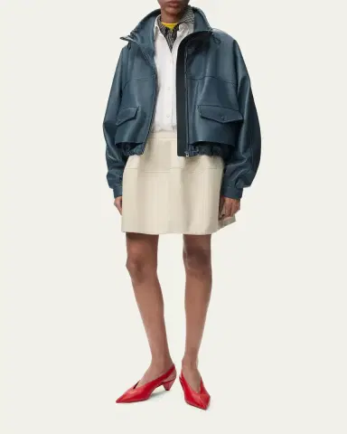 Loewe Double Layered Leather Zip Jacket | Thumbnail 2