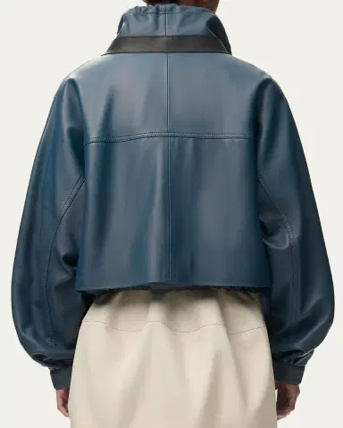 Loewe Double Layered Leather Zip Jacket | Thumbnail 3