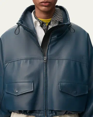 Loewe Double Layered Leather Zip Jacket | Thumbnail 5