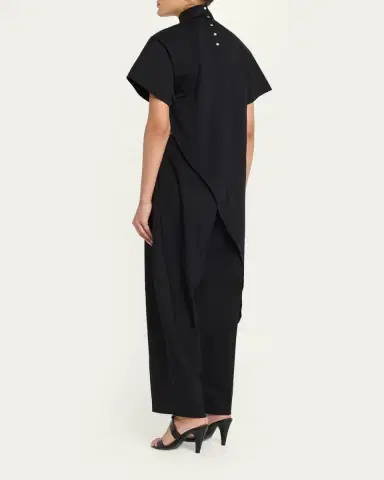 Alaïa Short-Sleeve Asymmetric Triangle T-Shirt | Thumbnail 3 Alaïa Short-Sleeve Asymmetric Triangle T-Shirt | Thumbnail 3