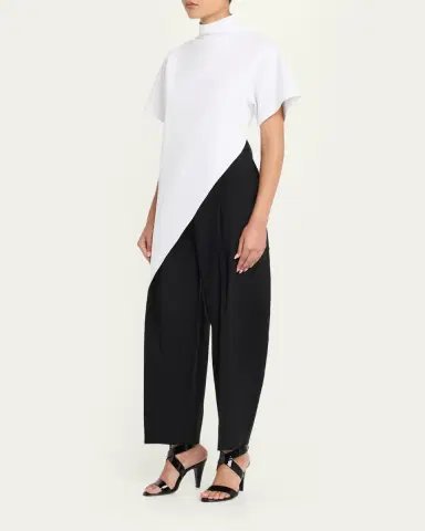 Alaïa Short-Sleeve Asymmetric Triangle T-Shirt | Thumbnail 8 Alaïa Short-Sleeve Asymmetric Triangle T-Shirt | Thumbnail 8