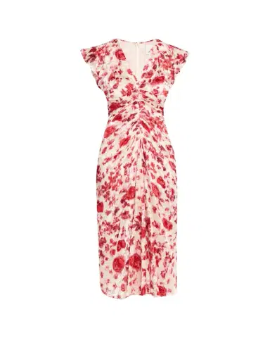 Isabel Marant Lyndsay Floral Burnout Flutter-Sleeve Midi Dress | Thumbnail 1