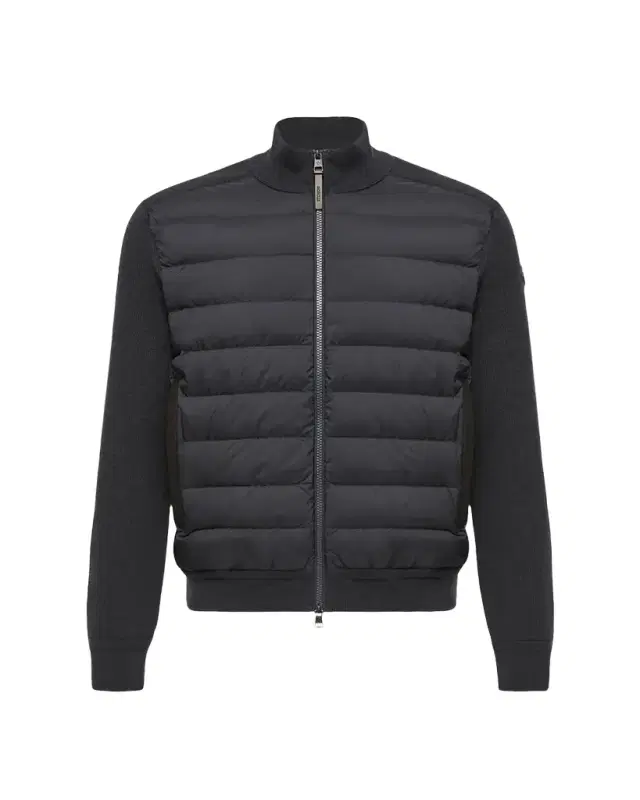 Moncler Men's Padded Crepe Cotton Full-Zip Cardigan