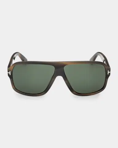 Tom Ford Men's William-02 Acetate Rectangle Sunglasses | Thumbnail 2 Tom Ford Men's William-02 Acetate Rectangle Sunglasses | Thumbnail 2