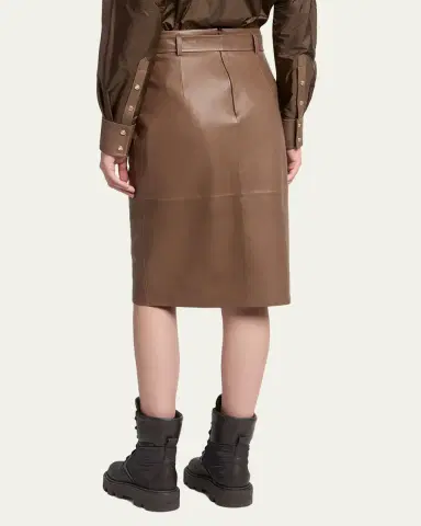 Moncler Leather Pencil Skirt | Thumbnail 3 Moncler Leather Pencil Skirt | Thumbnail 3