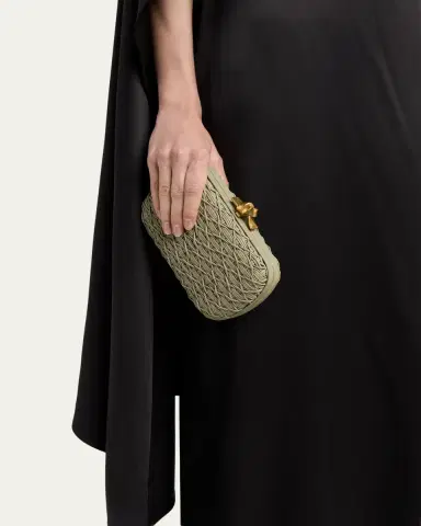 Bottega Veneta Woven Leather Cord Knot Clutch Bag | Thumbnail 2