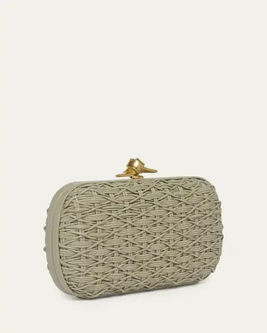 Bottega Veneta Woven Leather Cord Knot Clutch Bag | Thumbnail 3