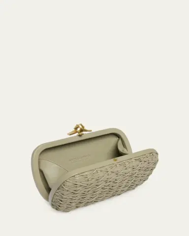 Bottega Veneta Woven Leather Cord Knot Clutch Bag | Thumbnail 4