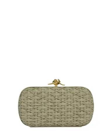 Bottega Veneta Woven Leather Cord Knot Clutch Bag | Thumbnail 1