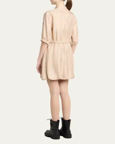 Moncler Silk Twill Mini Shirtdress | Thumbnail 3