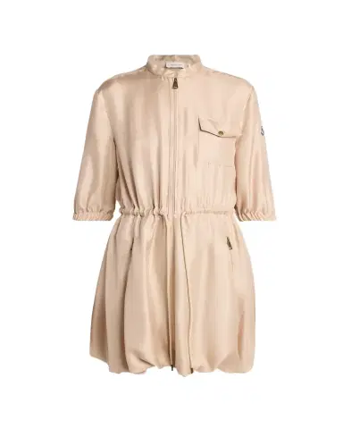 Moncler Silk Twill Mini Shirtdress | Thumbnail 1