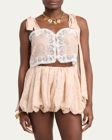 Chloé Painted Flowers Silk Top | Thumbnail 4 Chloé Painted Flowers Silk Top | Thumbnail 4