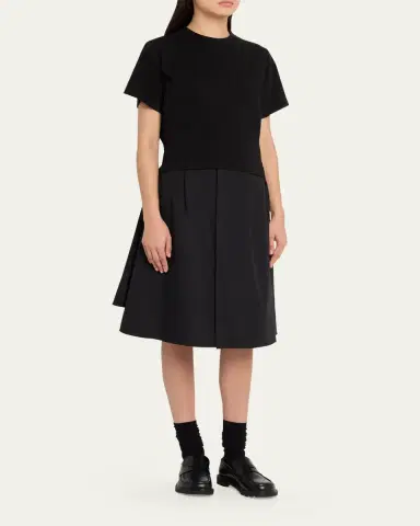 sacai Cotton Poplin x Knit Shirtdress | Thumbnail 4