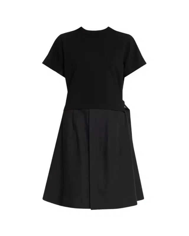 sacai Cotton Poplin x Knit Shirtdress