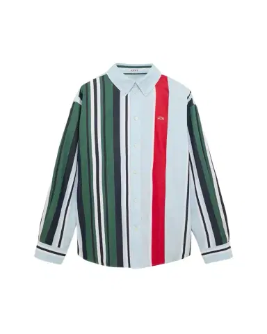 LOEWE Men's Variegated Stripe Twill Button-Down Shirt | Thumbnail 1
