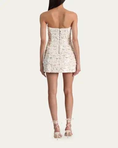 Alice + Olivia Katia Sequined Strapless Mini Dress | Thumbnail 3