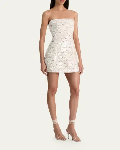Alice + Olivia Katia Sequined Strapless Mini Dress | Thumbnail 4