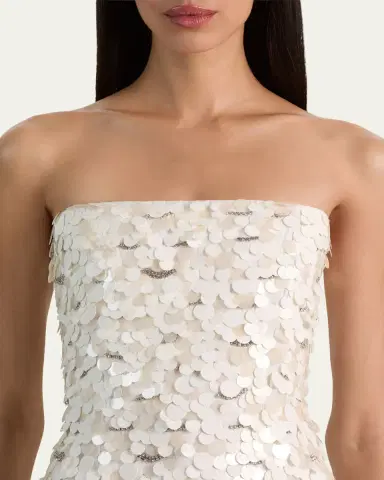Alice + Olivia Katia Sequined Strapless Mini Dress | Thumbnail 5