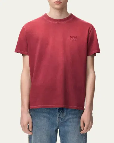 Loewe Men's Faded Degrade-Anagram Crewneck T-Shirt | Thumbnail 4