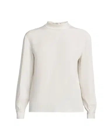 Giorgio Armani Neck-Tie Long-Sleeve Silk Top | Thumbnail 1 Giorgio Armani Neck-Tie Long-Sleeve Silk Top | Thumbnail 1